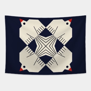 Geometric Birds Tapestry