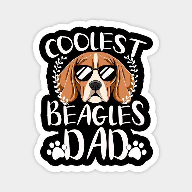 Glasses Coolest Beagles Dog Dad Magnet by mlleradrian