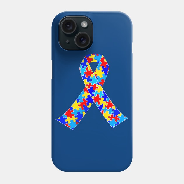 Autism Ribbon for Autism Pride and Awareness Phone Case by epiclovedesigns