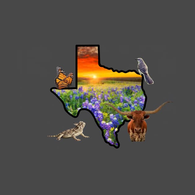 Texas Symbols by Brontysaurus