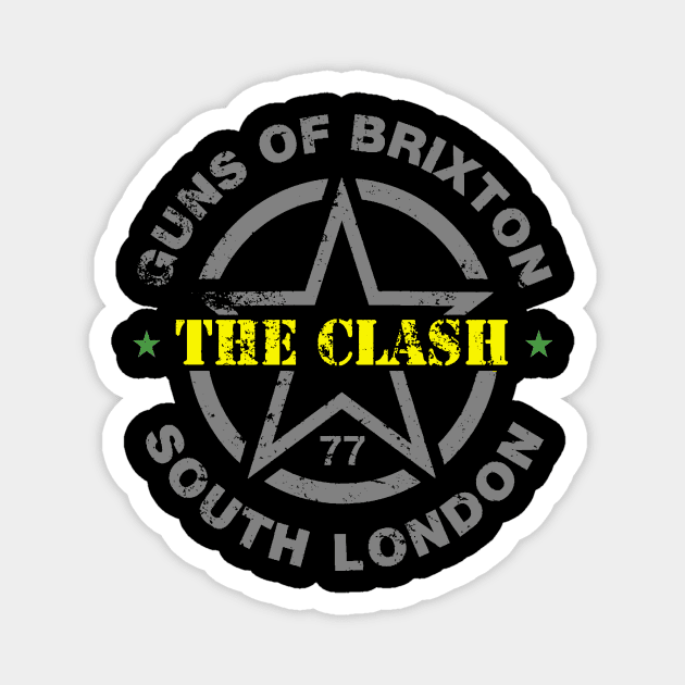 guns of brixton - the clash - south london Magnet by birdy line