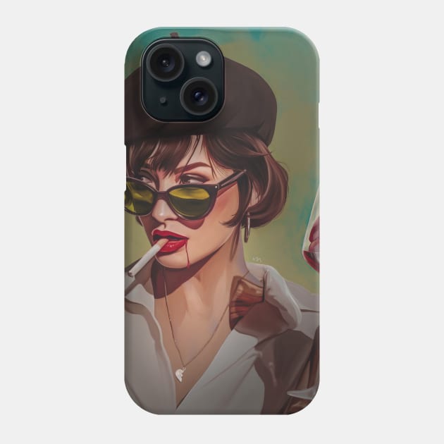 Smoking girl Phone Case by ElenaM