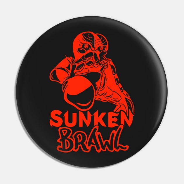 Sunken Brawl - Glass Bam Pin by umizon