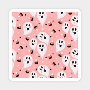 Halloween Ghosts And Candy Corn Magnet