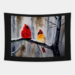 Cardinal Pair Tapestry