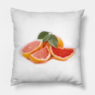 Orange Slice Leaf Pillow