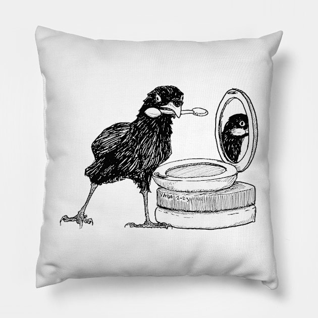 Compact Crow Pillow by Crowmander