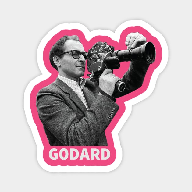 Jean Luc Godard with camera. Magnet by Nefarioso