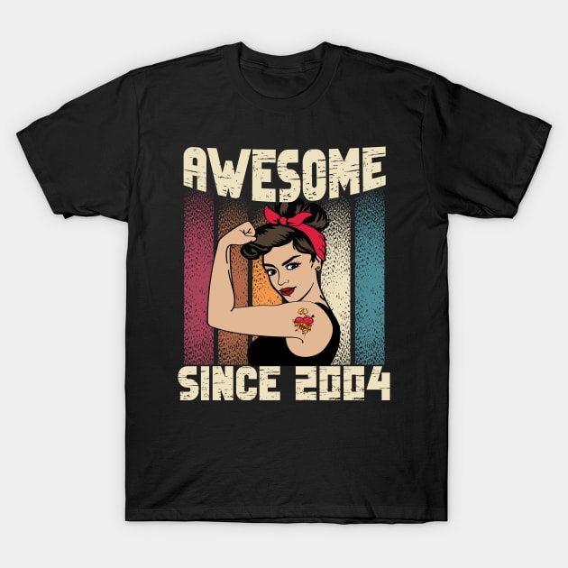 Awesome since 2004,18th Birthday Gift women 18 years old Birthday -  Birthday Gifts For Women - Sticker