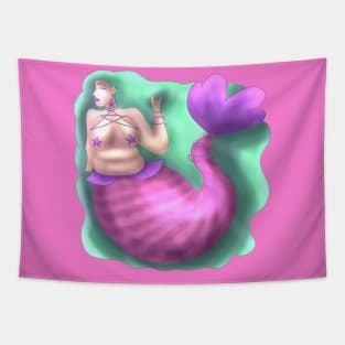 Curvy Mermaid Tapestry