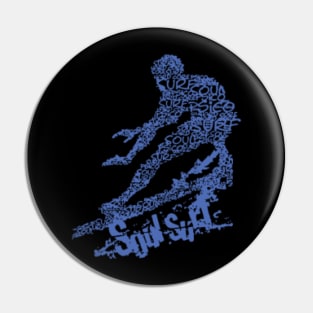 Blue Surf Logo Funny Pin