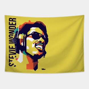 Stevie Wonder on WPAP Style Tapestry