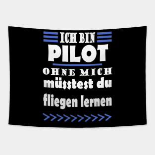 Pilot Fliegen Flugzeug Reise Männer Spruch Tapestry