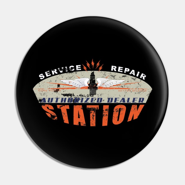 Vintage Service Station Pin by Urbanvintage