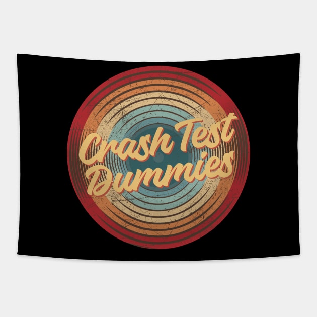crash test dummies vintage circle Tapestry by musiconspiracy