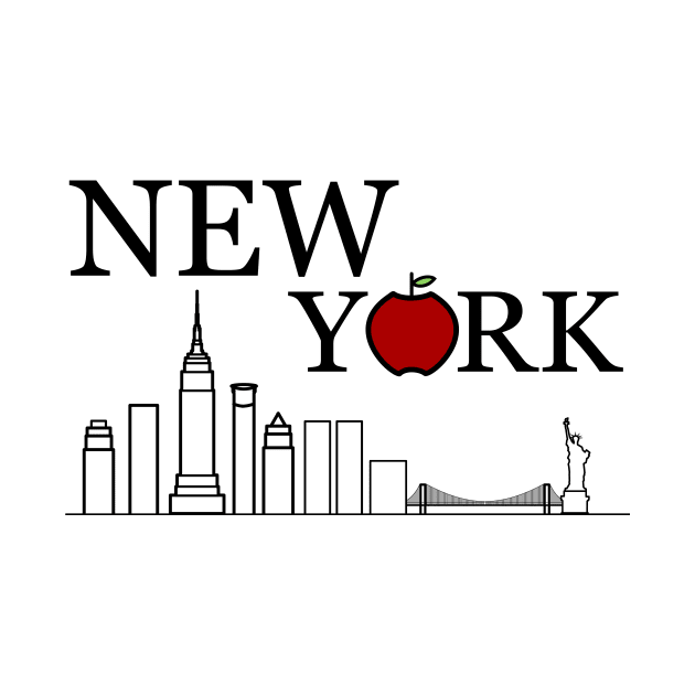 Skyline - New York by Cool Duck's Tees