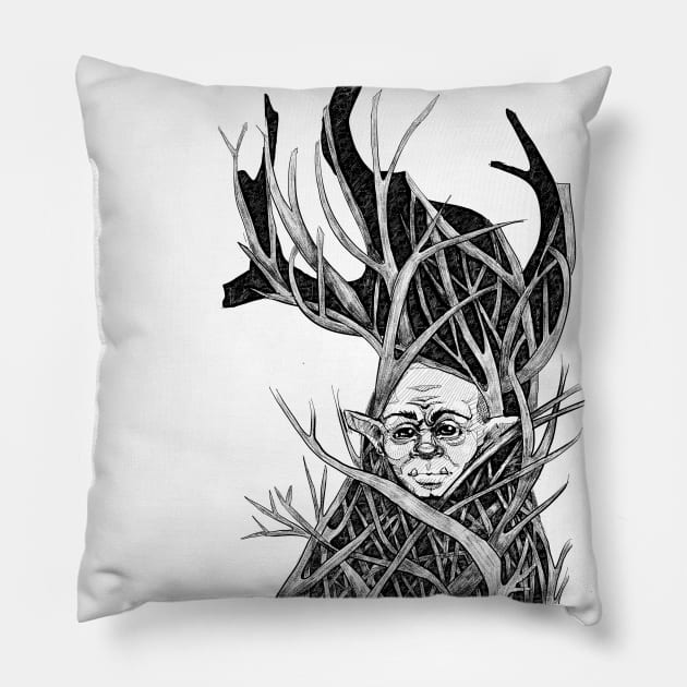 Tree Troll Faerie Pillow by GeorgiaGoddard