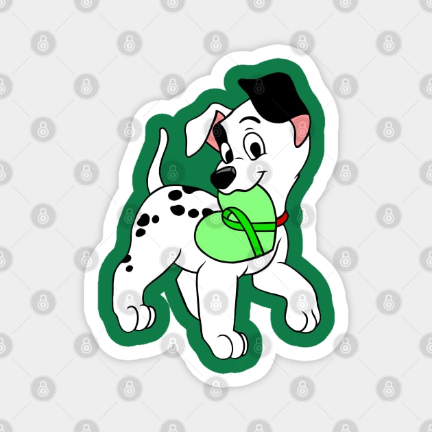 Dalmatian with green Awareness ribbon Magnet by CaitlynConnor