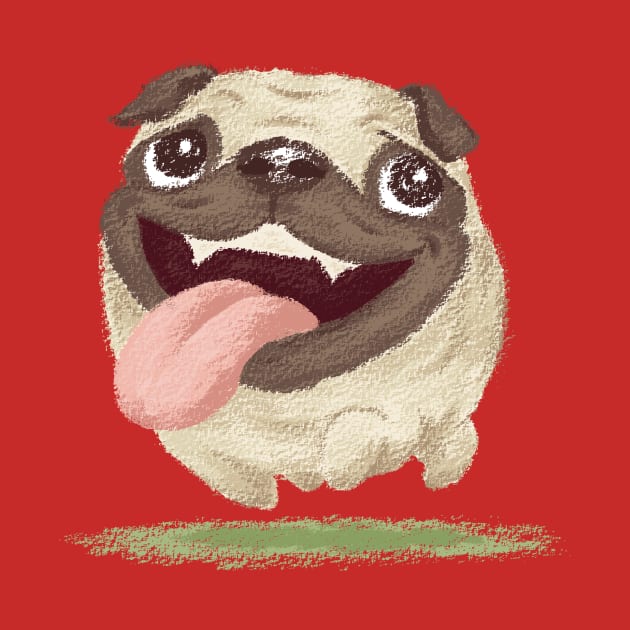 Active pug dog by sanogawa