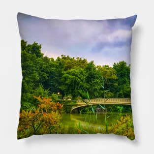 Central Park Bow Bridge Manhattan New York City Pillow