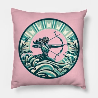 "Sagittarius Cosmic Eruption" - Zodiac Horoscope Star Signs Pillow