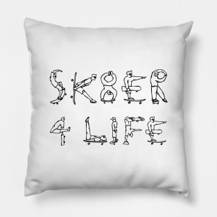 SK8ER 4 Life black design Pillow