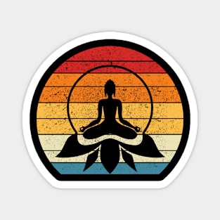 Meditation Yoga Vintage Retro 70's and 80's Magnet