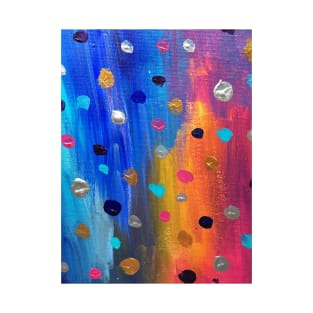 Acrylic Painting Dot Pattern T-Shirt