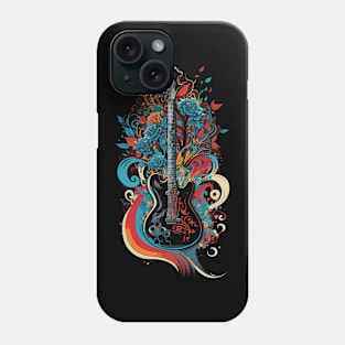 Retro Guitar Gift Guitarist Rock Concert Festival Guitar Phone Case