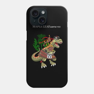 Clanosaurus Rex MAPLELEAFsaurus rex Plaid Maple Leaf Scotland Ireland Family Tartan Phone Case