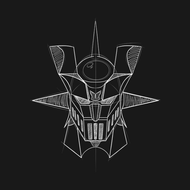 Mazinger Z - White Sketch by EduardoSQ