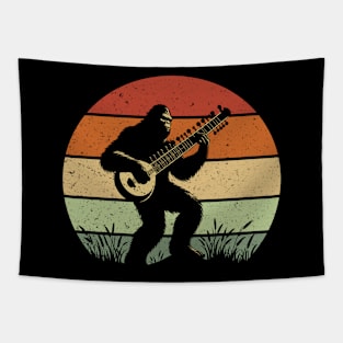 Bigfoot Playing The Sitar Hindustani Musical Instrument Sitarist Tapestry