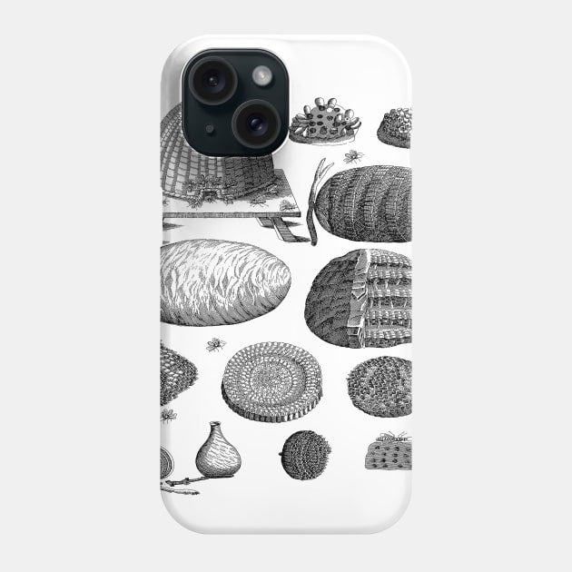 Beekeeping Honey Bee Hive and Nest Phone Case by encycloart