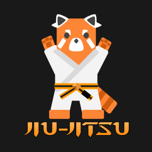 Jiu Jitsu Panda -Orange Black Belt T-Shirt