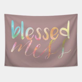 Blessed Mess WATERCOLOR Tapestry