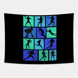 American Football Players Batter Youth Kids Boys Men Tapestry