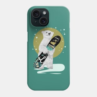 SNOWBOARDER POLAR BEAR Phone Case