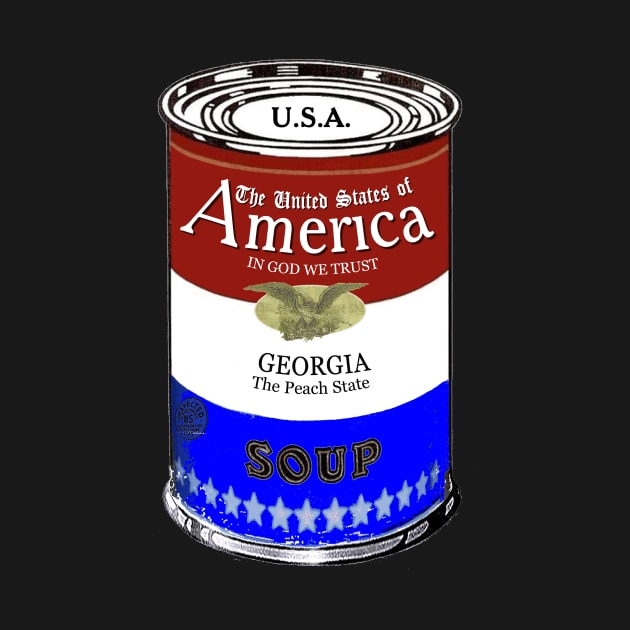 America Soup GEORGIA Pop Art by BruceALMIGHTY Baker