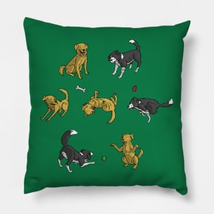 Cute dogs playing Pillow