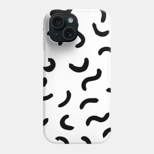 Fancy line black and white pattern Phone Case