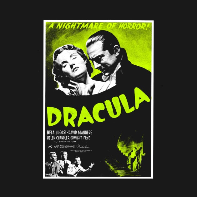 Dracula Bela Lugosi Horror Movie Poster by Juandamurai