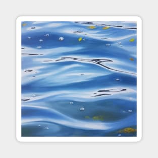 Distribution - lake water painting with leaves Magnet