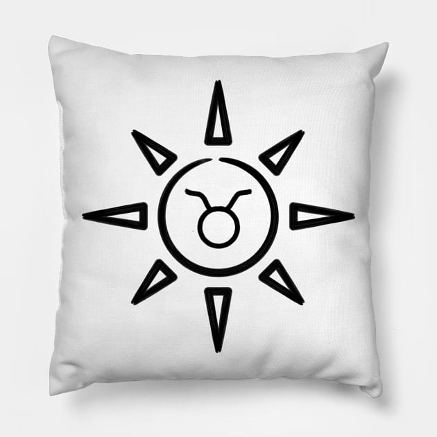 Taurus Sun Pillow by Banana Latte Designs