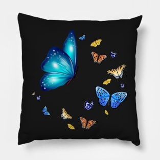 Lots Of Butterfies Colourful Design Pillow