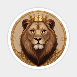 Regal Lion with Crown no.8 Magnet