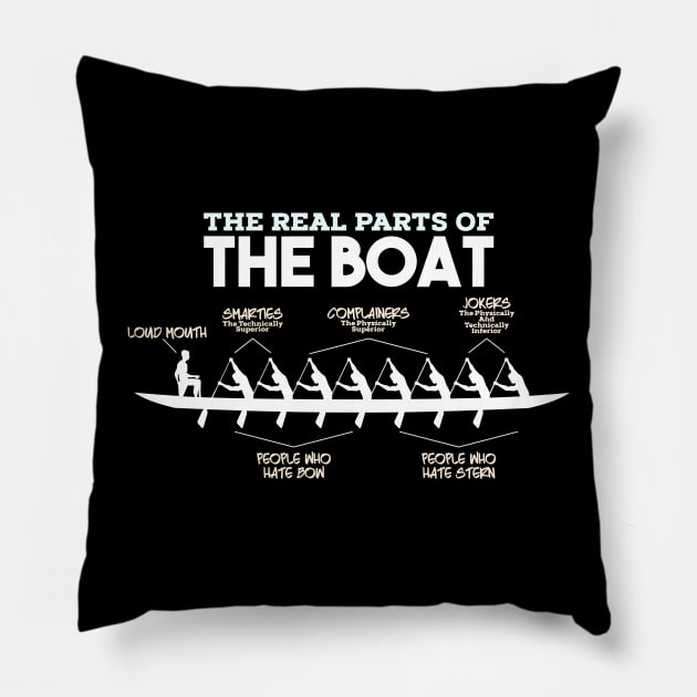 The Real Parts Of The Boat - Funny Rowing Kayak T-Shirts and Gifts Pillow by Shirtbubble