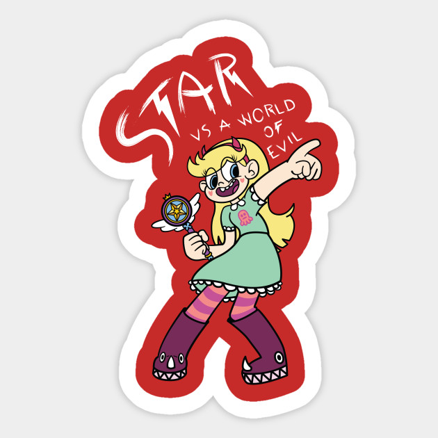 star vs the world star vs the forces of evil sticker teepublic