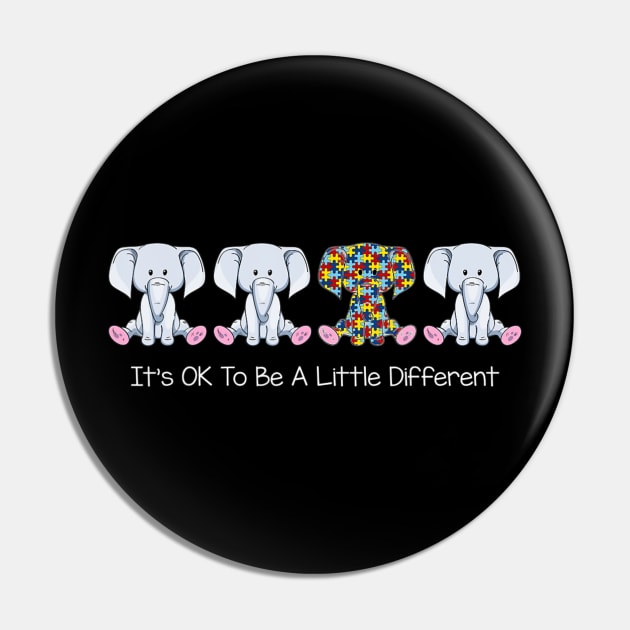 Autism Awareness Elephant Its Ok To Be A Little Different Pin by eldridgejacqueline