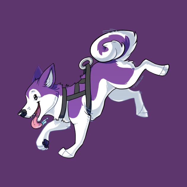 Purple Husky Running by Eevachu