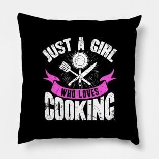 Just a girl who loves cooking Pillow